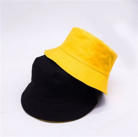 定制纯棉渔夫帽 双面刺绣印花加厚纯色盆帽logo日系遮阳帽
